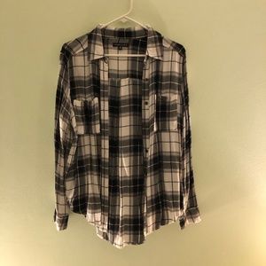 Kendall & Kylie white flannel shirt